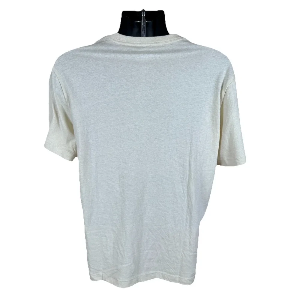 True Religion Buddha Face SS Crew Neck T-Shirt Mens Medium Fog-Beige NWT $59
